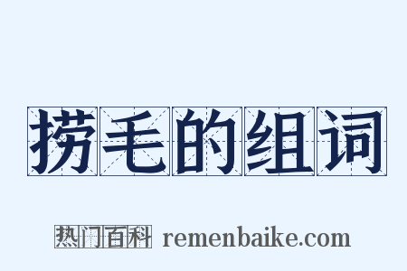 捞毛的组词是什么意思的图片